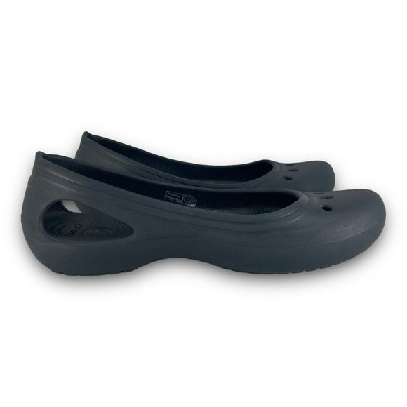 Crocs Kadee Ballets Flats 11215 Slip On Iconic Comfort Cushioned Black Women 7 - Picture 3 of 10